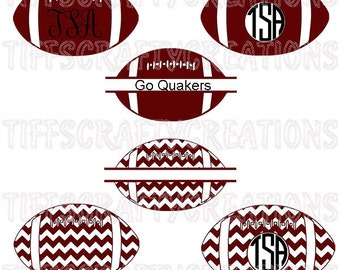 Cricut silhouette football svg football files monogram cut file football monogram football cut file football svg files football vector