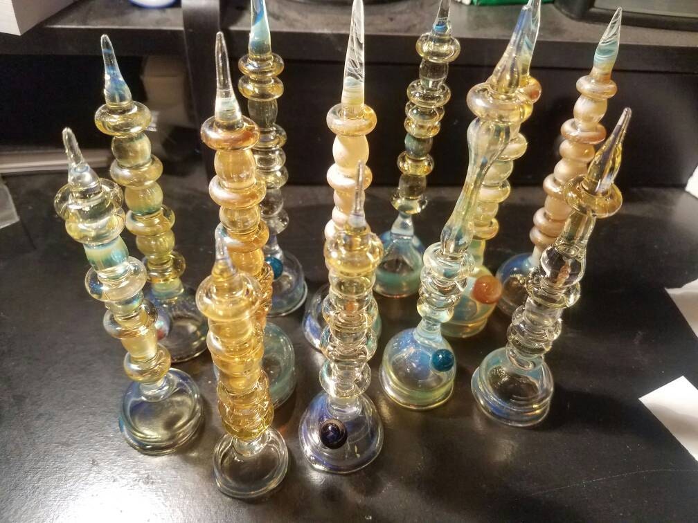 Fumed glass essential oil/perfume dabber