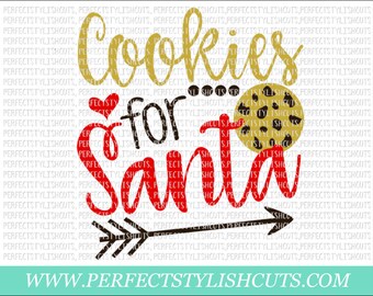 Cookies For Santa SVG, DXF, EPS, png Files for Cutting Machines Cameo or Cricut - Christmas Svg, Santa Claus Svg, Cookies Svg, Plate Svg