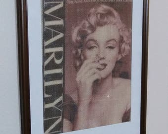 Wall Art Marilyn Monroe Burlap Print