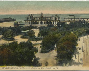 Le Casino Boulogne-Sur-Mer FRANCE Vintage Postcard Carte Postale