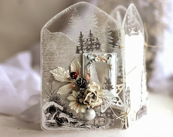 Magical Winter Clear Tri Fold Frame, Home Decor for Christmas