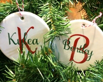 Personalized Christmas Ornaments, Handmade