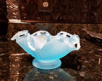 beautiful frosted vintage dish
