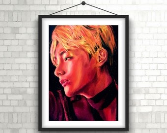 BTS Kpop V TaeHyung Art Print