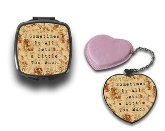 Shawn Mendes Lyrics Sometimes Quote Compact Makeup Handbag Mirror CM110
