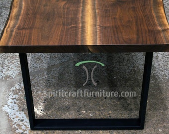 Live Edge Dining Tables in rescued Black Walnut, stunning handcrafted furniture from KILN Dried slabs. Free white glove shipping and set up.