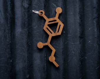 Adrenaline (Epinephrine) Molecule Necklace pendant