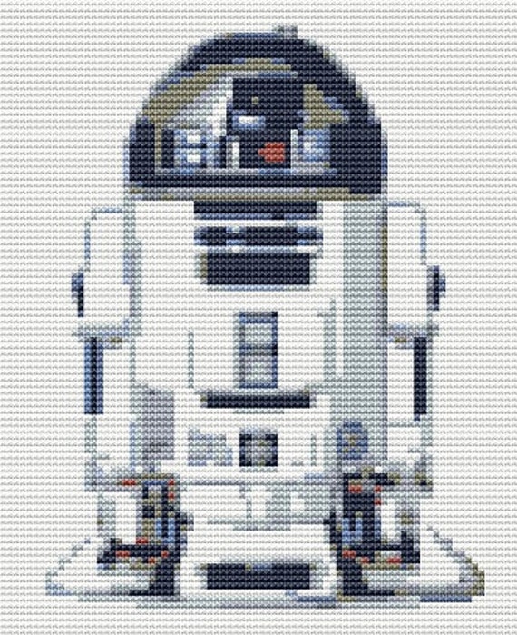 Cross stitch pattern Star Wars R2D2 Embroidery by UnovaCrossStitch