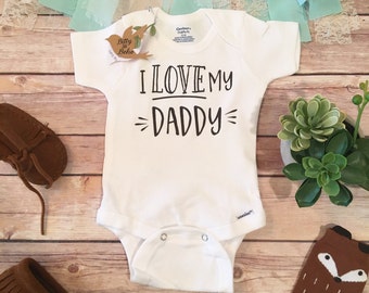 I Love My Daddy Onesie®, Hipster Baby Clothes, Dad Onesie, Baby Boy Clothes, Unisex Baby Clothes, Gifts for Dads, Love Onesie, Father's Day
