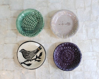 Small ring dish | Handbuilt stoneware trinket dish