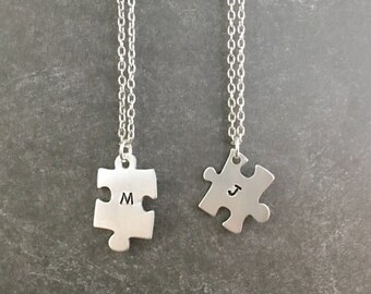Puzzle Piece Necklace - Best Friend Necklace - Custom Best Friend Necklaces - Friendship Necklace - Autism Awareness - Puzzle Piece Jewelry