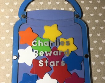 Reward chart, reward jar, childrens reward chart, childrens reward stars, behaviour chart, potty training chart