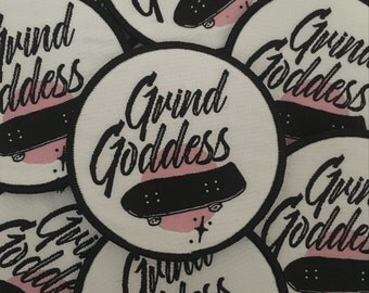 Grind Goddess Patch / Skateboard Patch / Skater Patch / Girl Gang Patch