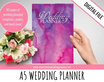 Printable Wedding Planner A5, DIY Wedding Organizer, ULTIMATE Wedding Planner, PDF, simple wedding planner, printables