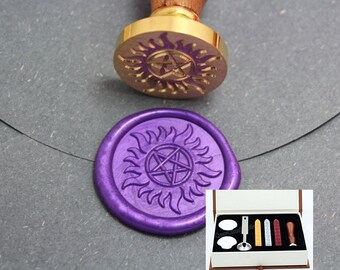 Supernatural Pentagram Wax Seal Stamp Kit-Sealing Wax Kits-Wax Seal Stamp Kits-Custom Wax Seal Gift Box Package-Wax Stamp Seal Set