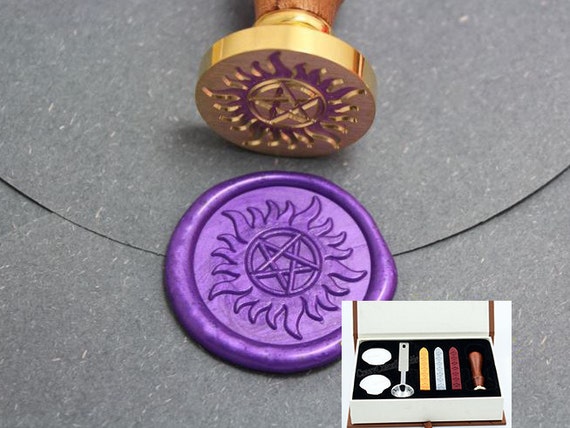 Supernatural Pentagram Wax Seal Stamp Kit-Sealing Wax Kits-Wax