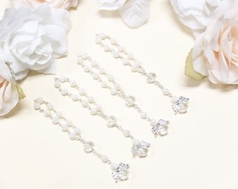 60 Mini Angel Rosary Baptism Rosary Favors - Mini Rosary Favors - Mini Rosaries - Baptism Favors Rosary