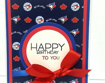 Toronto Blue Jays, Birthday Card, Handmade Greeting Card