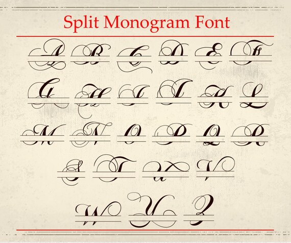 Monogram Split Letter Font Free Downloads