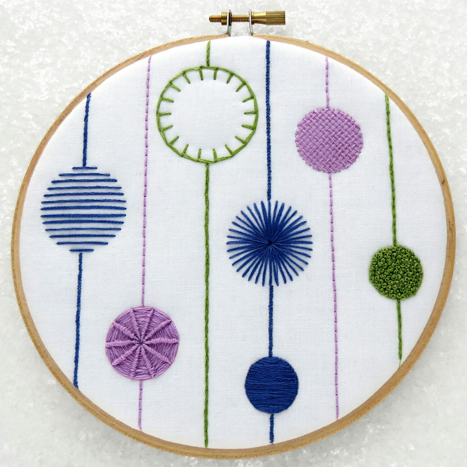 Embroidery Sampler Kit Modern Embroidery Kit DIY Wall
