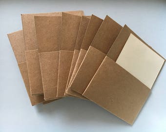 Library Card Catalog Holders - Set of 10