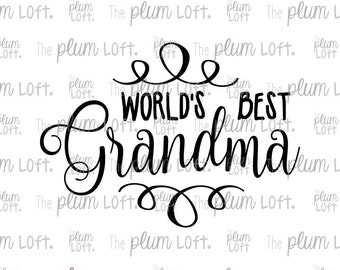 Download Worlds best grandma | Etsy