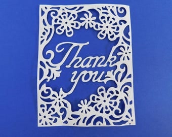 Fancy thank you card | Etsy