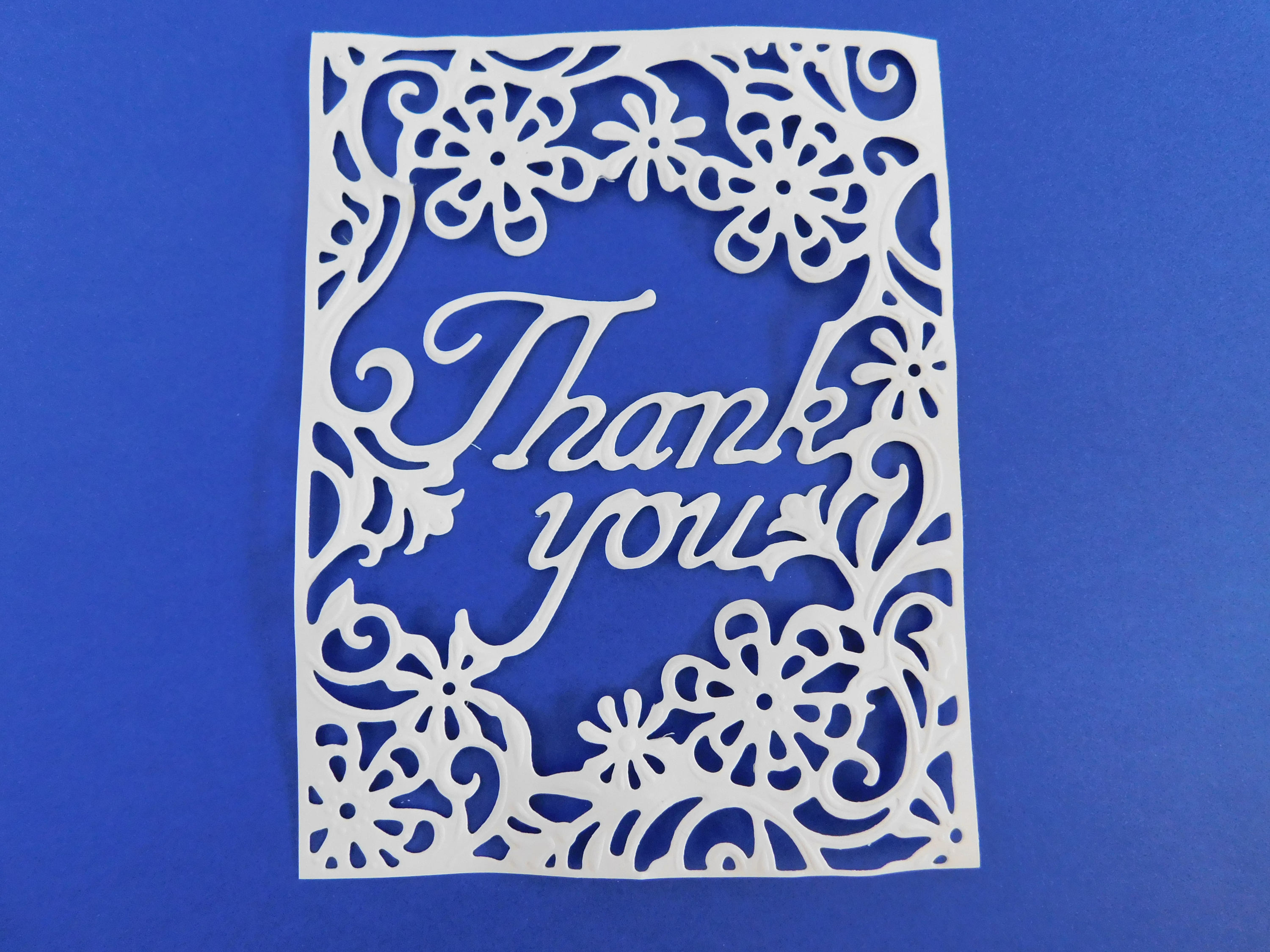 Die Cut Thank you / Fancy Paper Die Cuts, Card Making Scrapbooking