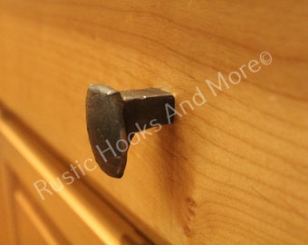 Railroad Spike Cabinet Knob. Drawer Pull.