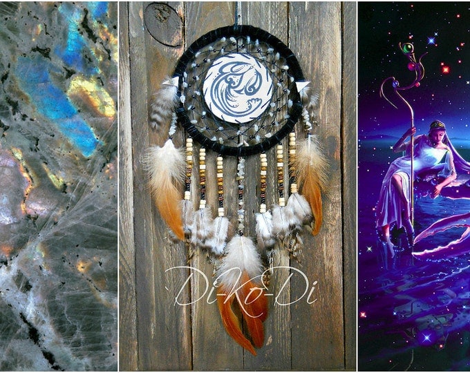 Dreamcatcher zodiac dreamcatcher cancer Boho dream catcher Zodiac necklace Dreamcatcher wall family zodiac personalized zodiac hippie dream