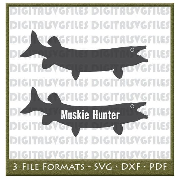 Download Items similar to Digital File Muskie Fishing svg, Muskie ...