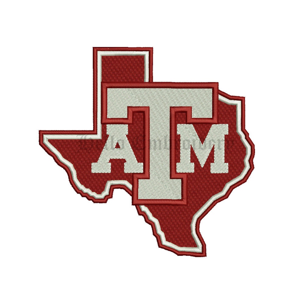 Texas ATM 9 Size Embroidery Designs College Football Logos