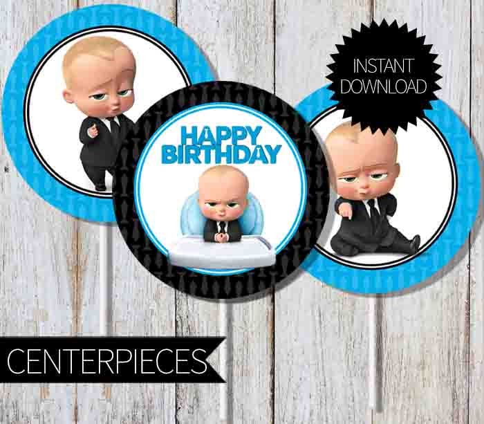 BOSS Baby Birthday Party PRINTABLE Centerpieces Instant