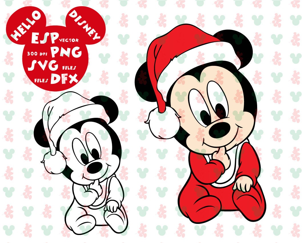 Download Disney Babies Mickey Christmas Clipart Disney Cut files