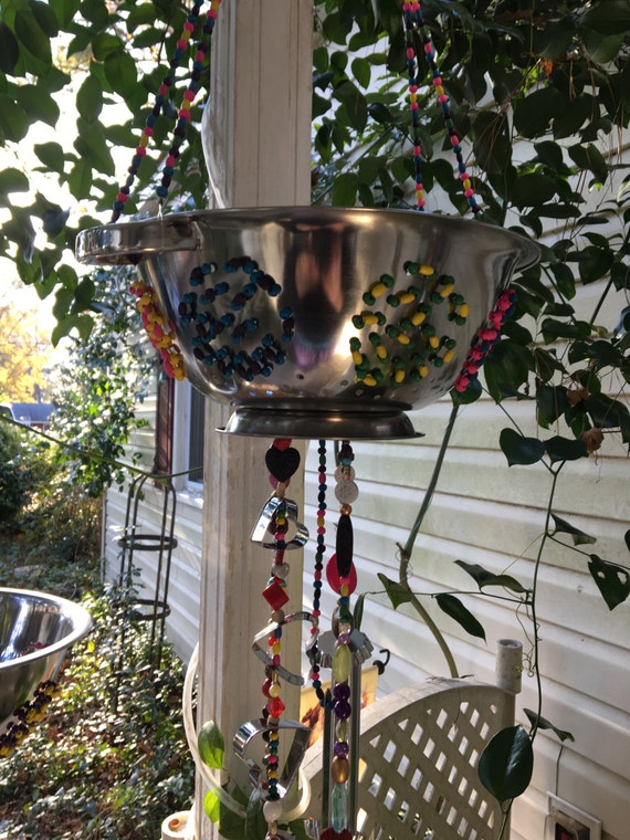 Heart Theme Wind Chime Indoor or Porch Use 4Quart Colander