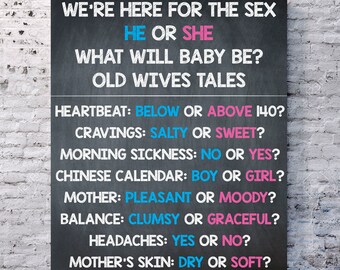 Baby boy or girl wives tales