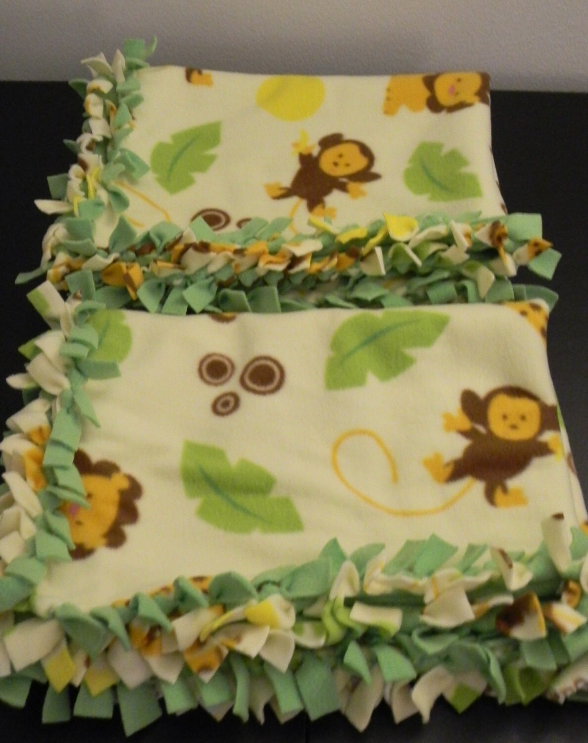 Fleece Tie Baby Blanket Sets