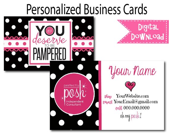 Customizable Perfectly Posh Business Cards By BreesDesignStudio