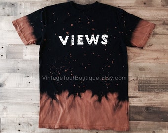 Drake Views Bleached Tee Shirt Views from the 6 Drake Concert Tee Merch OVO