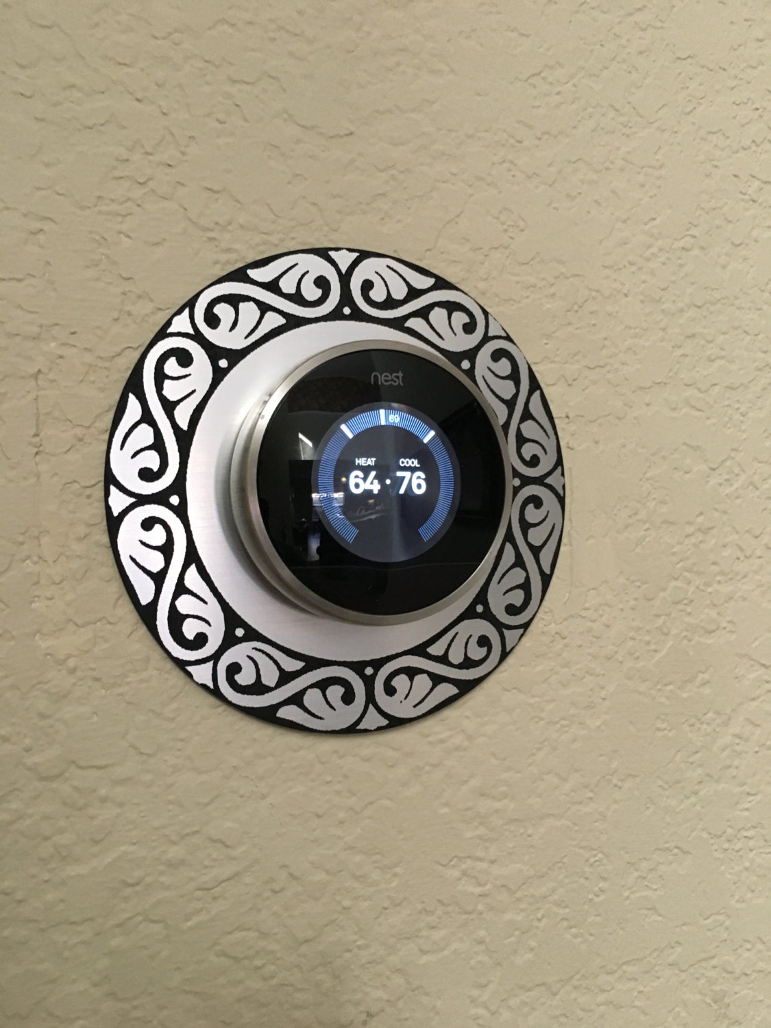 Nest Thermostat 6 silver wall plate with by TejasProducts on Etsy