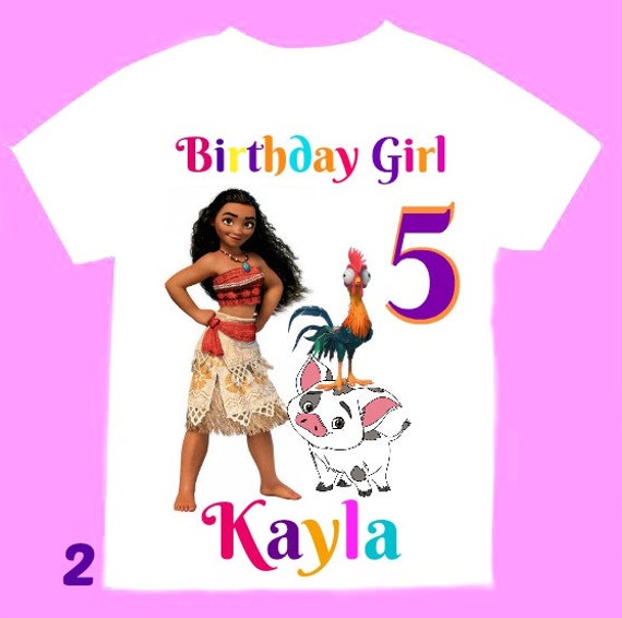 moana themed birthday shirts