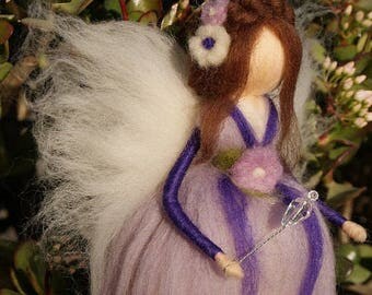 Wool Fairy, needle felted fairy, Waldorf fairy, Waldorf felted doll, Waldorf Inspired Wool Fairy, Waldorf Nursery Decor