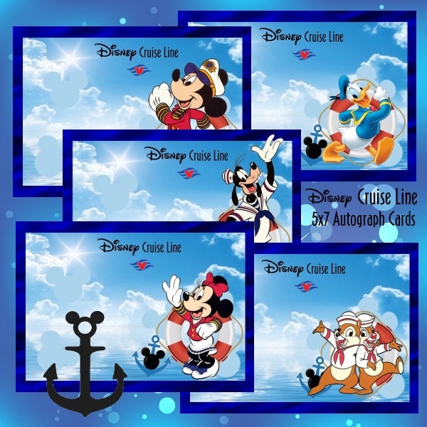 Download PRINTABLE Disney Cruise Line Autograph Cards 5x7 1 PDF File