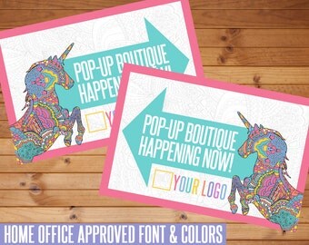 SALE! Pop Up Yard Sign, Yard Sign, Instant Download, Lawn Sign, Marketing, Business, Sign, Unicorn, LLR, Pop Up Boutique, Boutique Yard Sign