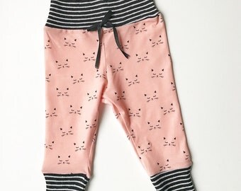 sleepy kitty leggings | cat joggers | newborn leggings | baby leggings | toddler leggings | trendy baby |