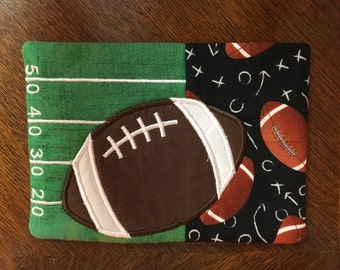 Football mug rug | Etsy