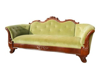 Antoine Loveseat, 4 Pillows, Ivory Fabric Antique Pearl Wood, 66