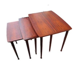 Danish Mid-Century Nesting Tables in Rosewood