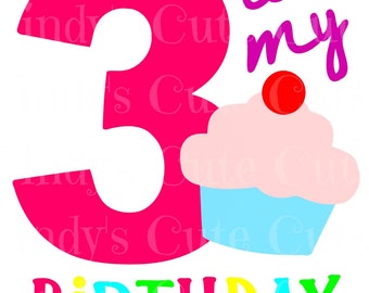 Download 3rd birthday svg | Etsy